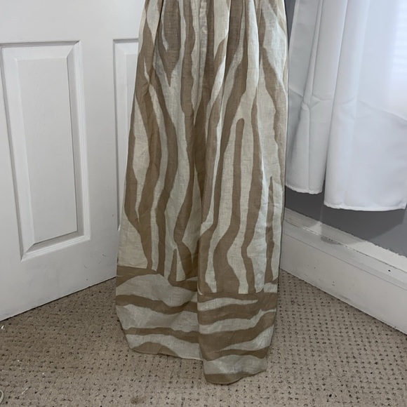 Banana Republic linen halter animal print maxi dress - Picture 3 of 8